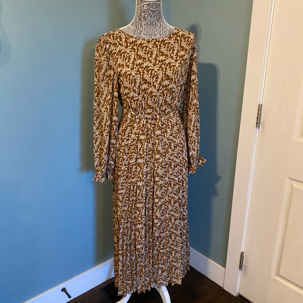 Brown and Cream Dress